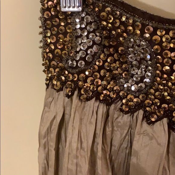 Striped Silk Maxi Skirt With Side Zipper - Picture 2 of 8